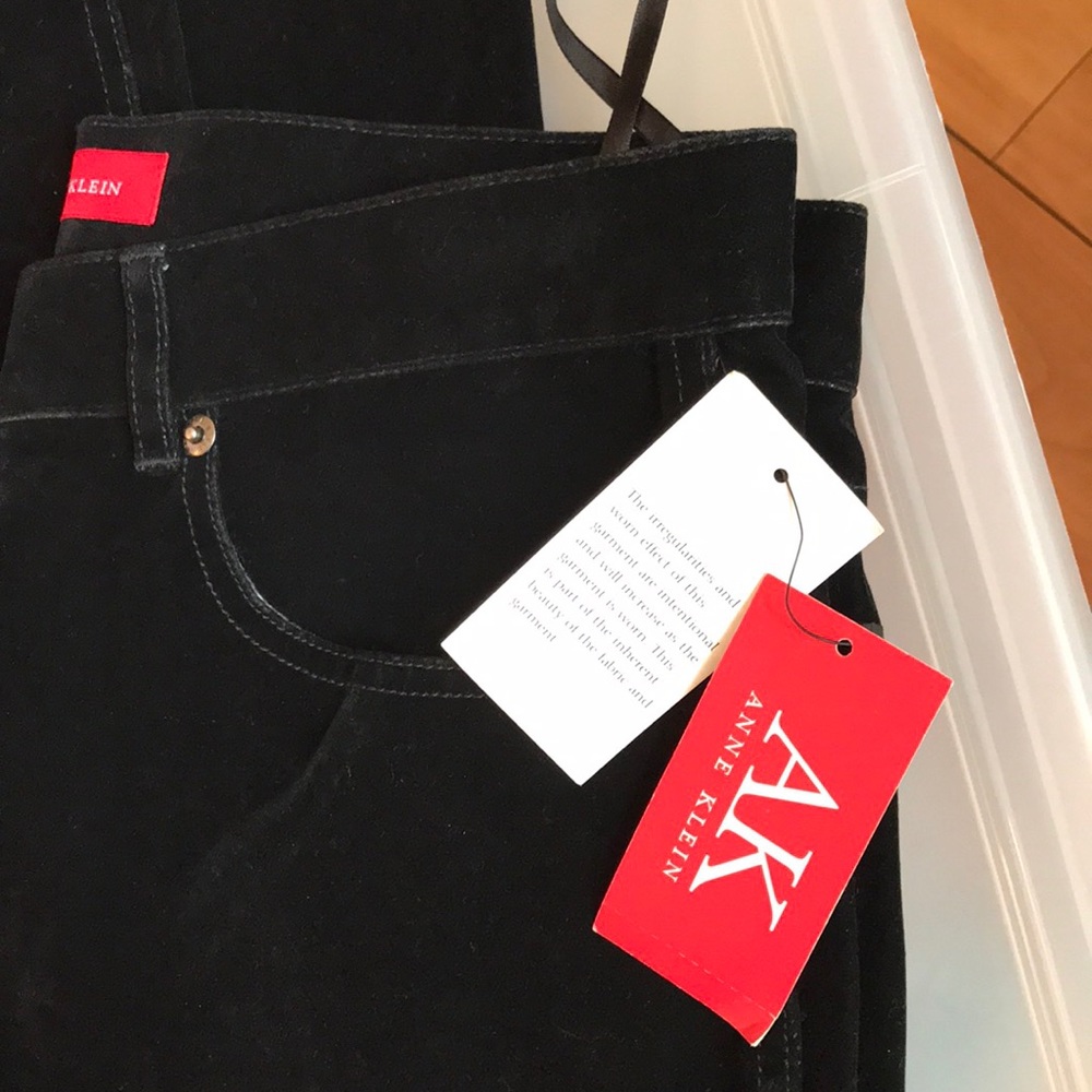 Vintage Anne Klein Black Velvet Jeans NWT Size 8